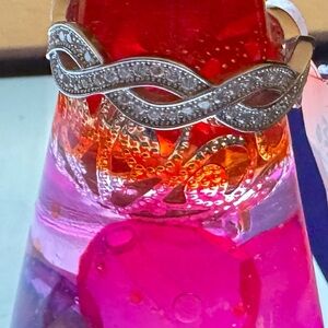 Sterling Silver Moissanite Ring Size 10 NWT $550 Retail